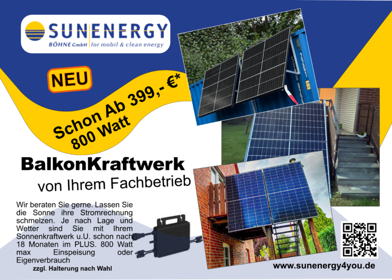 BalkonKraftwerk Flyer von SUNENERGY