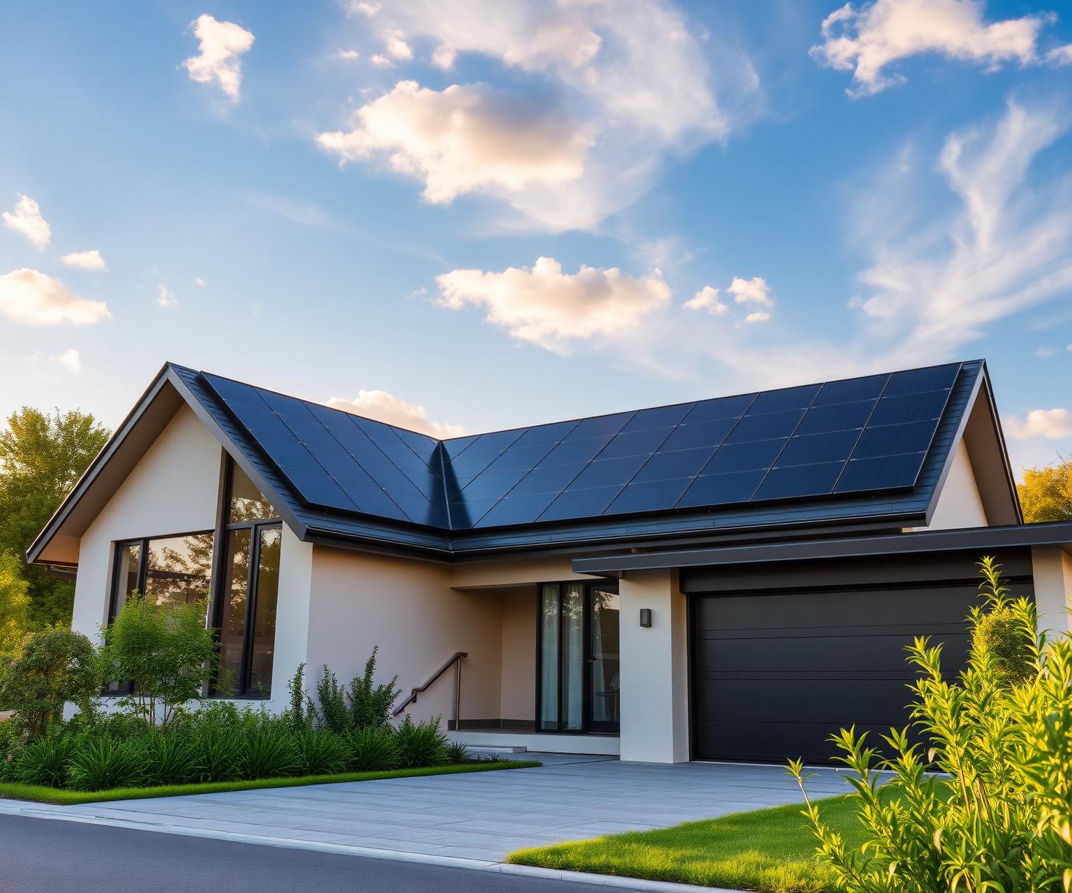 Modernes Einfamilienhaus mit Photovoltaikanlage